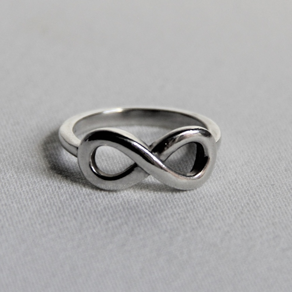 Chic Solid Polished Sterling Silver Infinity Ring - image 3